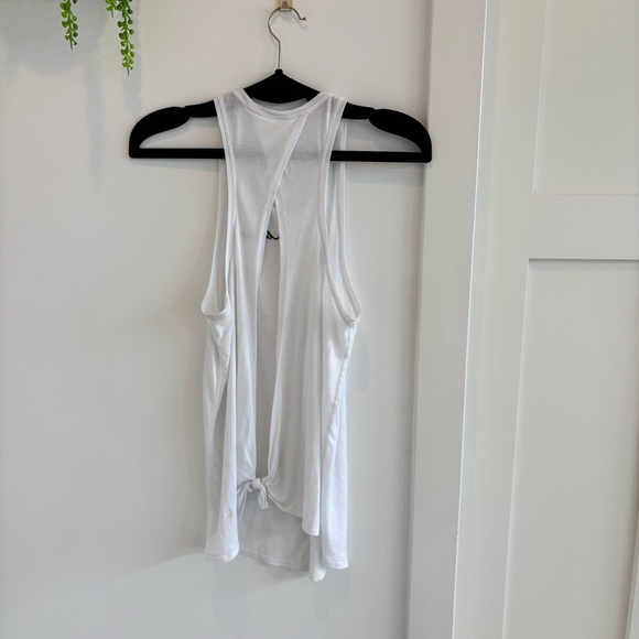 Lululemon All Tied Up White Womens Racerback Tank Top Embroidered Logo Open Back - Picture 5 of 8